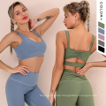 Ladies Workout Set Fitness Clothing 2 Pcs Knotted Yoga Wear Conjunto Deportivo Bodybuilding Bow Women Active Sets